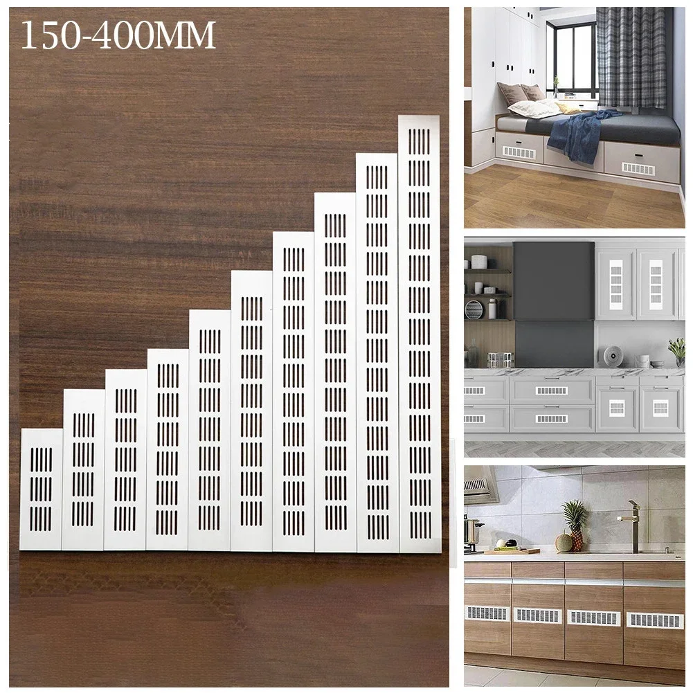 60mm Aluminium Rectangular Cabinet Wardrobe Air Vent Grille Ventilation Cover Plate Grille Vent Perforated Sheet Hardware