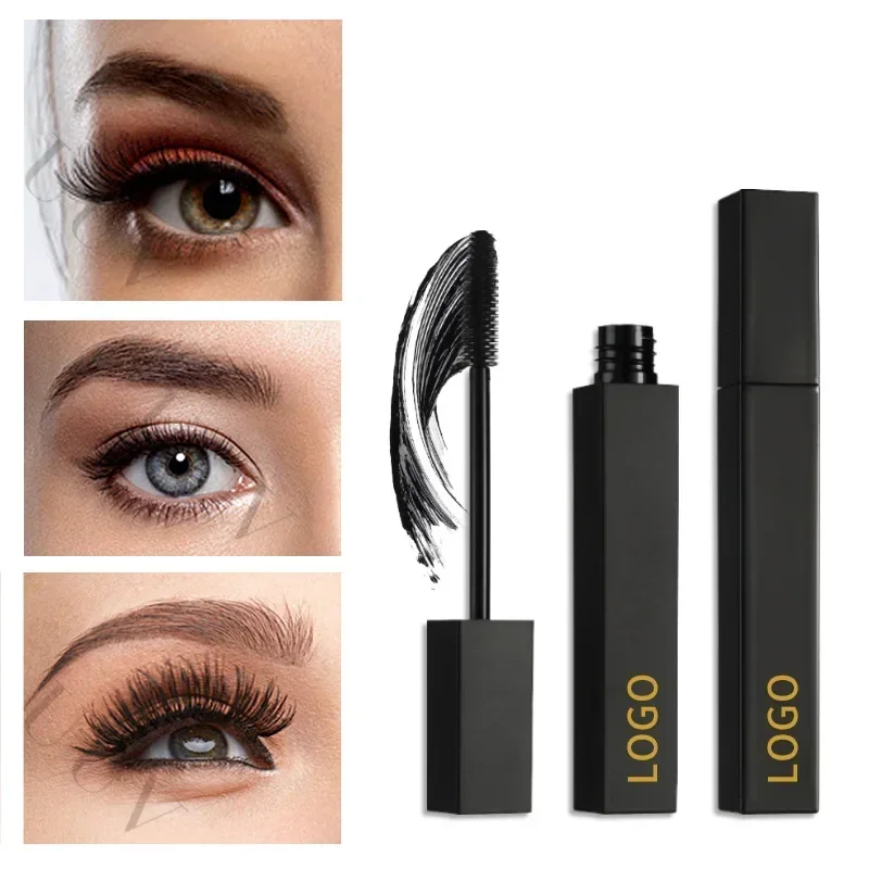 Private Label Mascara Custom Bulk Black Square Tube Lengthening Non-smudge Volumizing Waterproof Fast-Dry Long-lasting Makeup