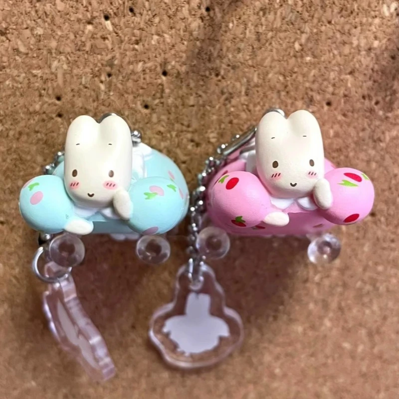 سانريوز الياسمين الأرنب Marroncream الياسمين Kawaii نموذج اللعب حقيبة قلادة دمية فتاة Diy بها بنفسك اكسسوارات المفاتيح