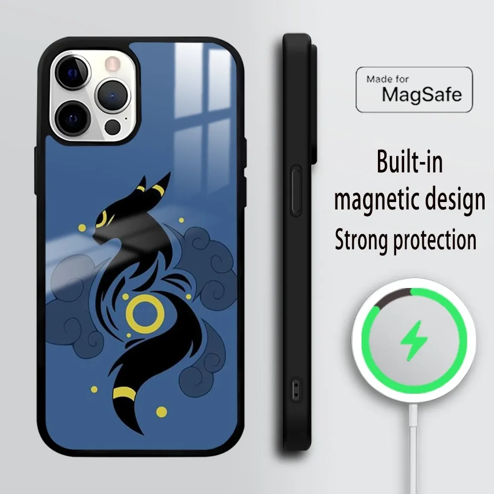 cover Lucario Anime P-Pokemon Phone Case For iPhone 16 15 14 13 12 11 Pro Max Plus Mini Magsafe Mirror Wireless Magnetic Cover