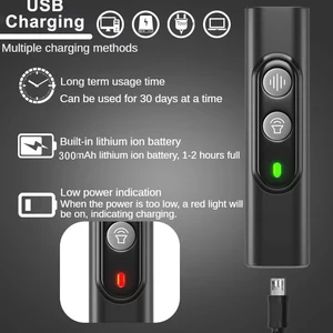 بالموجات فوق الصوتية الأليفة مبيد الحشرات المضادة للنباح وقف النباح جهاز تدريب طارد الحشرات مع USB جهاز تحكم عن بعد محمول قابل لإعادة الشحن أفضل 8 أجهزة مبيعا مضادة للنباح - رقم 2