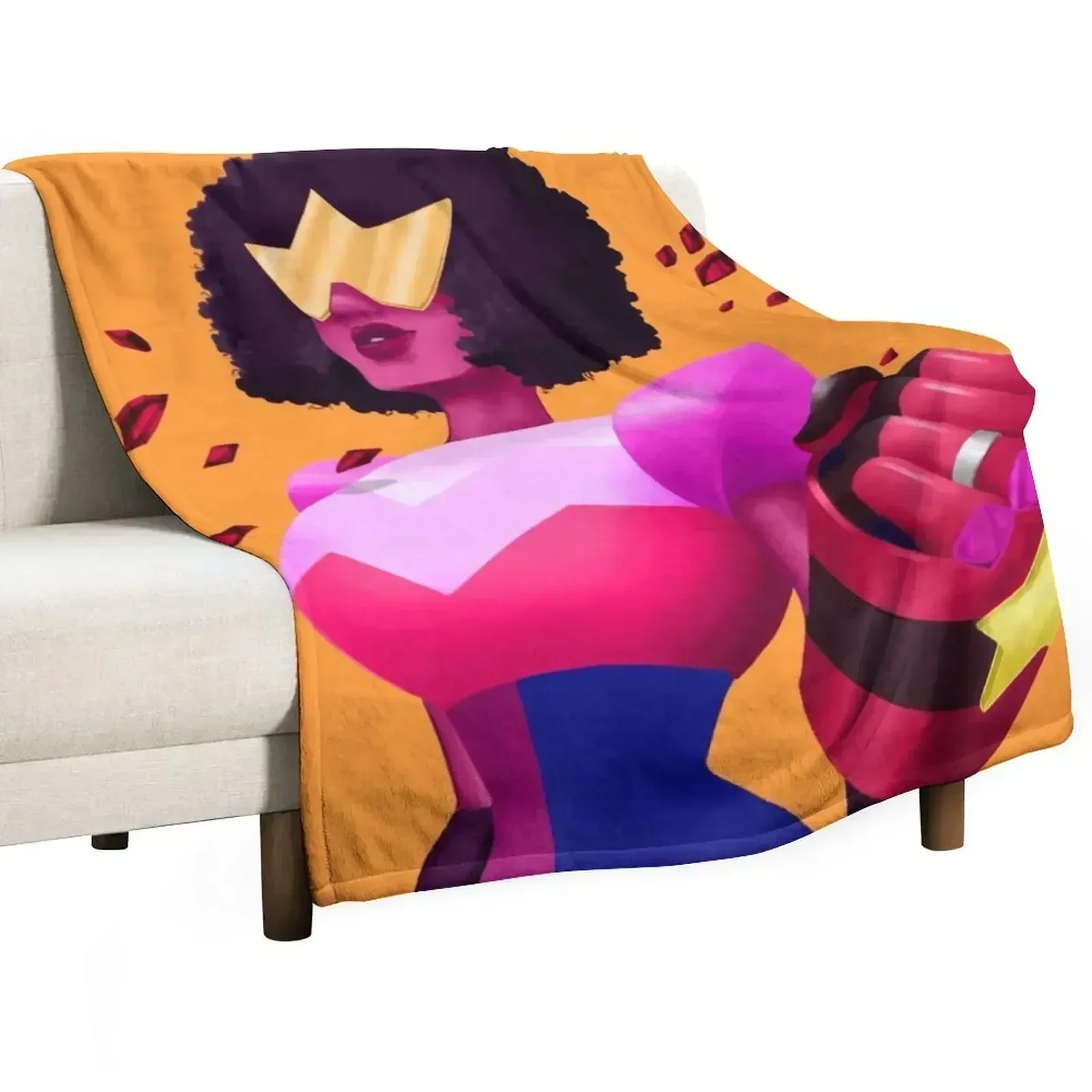 Steven Universe Garnet Throw Blanket sofa bed Hairys Luxury Designer Personalized Gift manga Plush Blankets