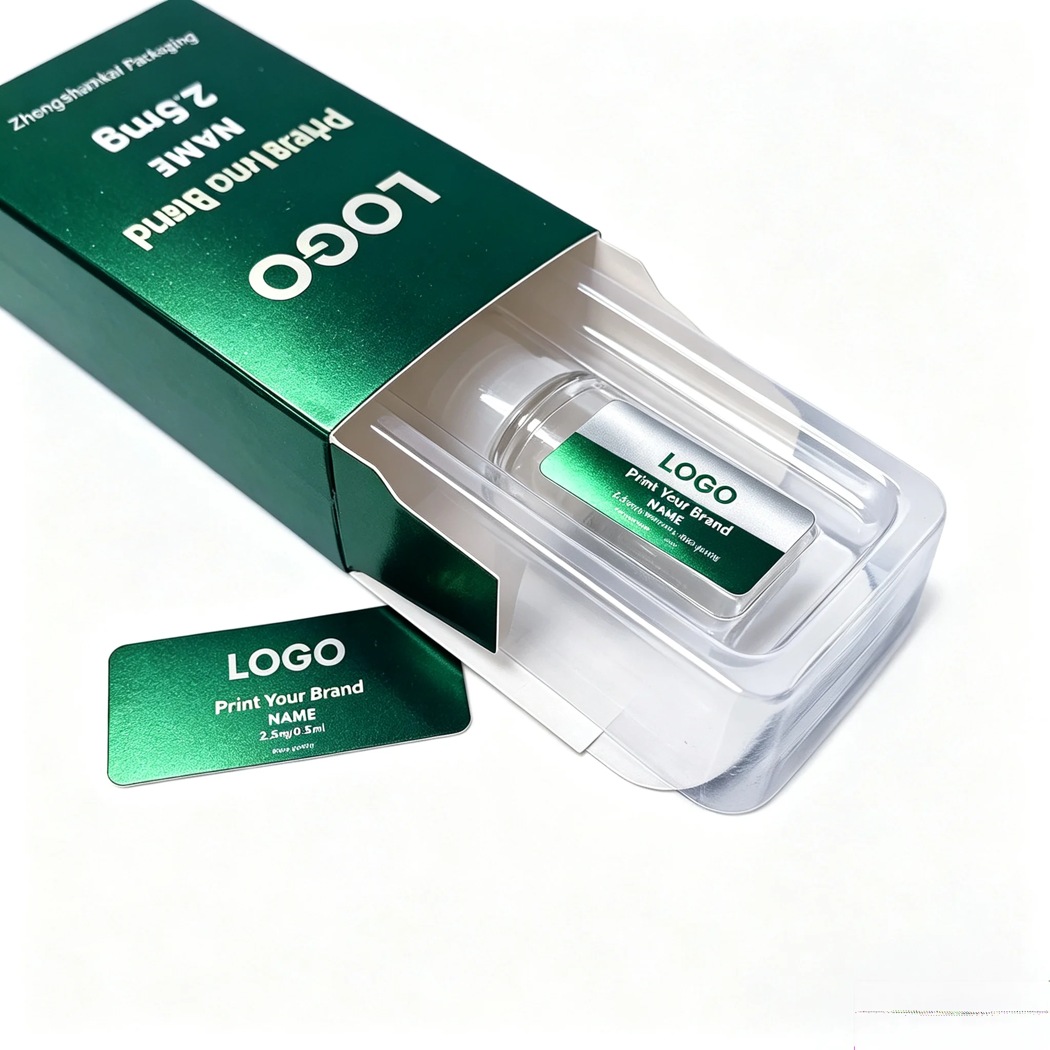 Custom Peptide Combo Packaging Kit Multi-size 3ml 5ml 10ml Vial Color Boxes Waterproof Self Adhesive Labels For Fitness Skincare
