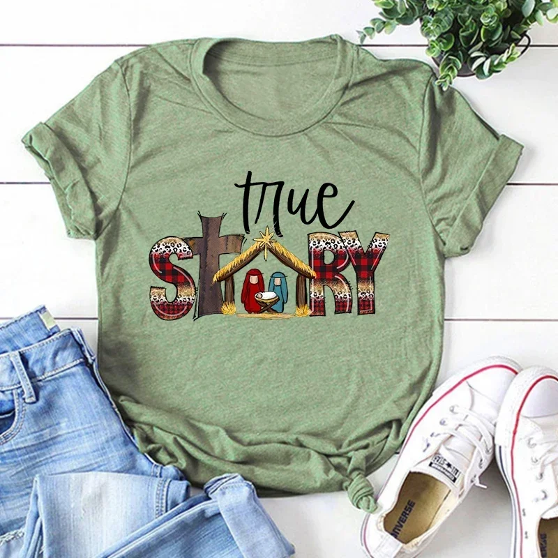 

True Tshirt Christmas Shirts for Women Christmas Shirt Jesus Tops Bohemian Tshirt m