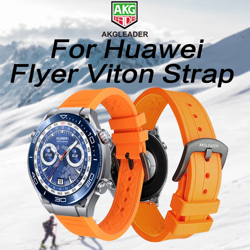 

Fluororubber Watch Band For Huawei Watch Gt 2 GT 3 Pro Sports Strap For Huawei Gt2 GT3 Pro Wrist Band Replace Bracelet Bands