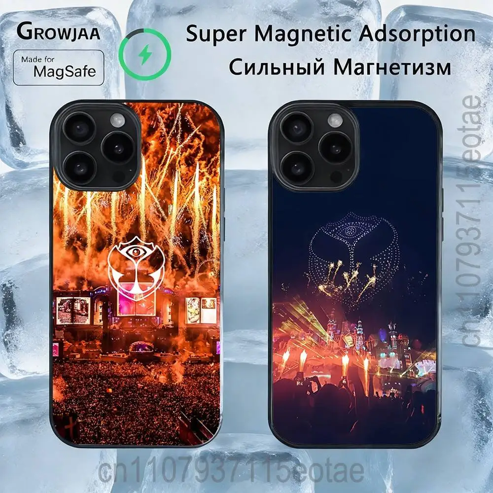 

COOL Tomorrowland Music Festival Magnetic Wireless Charging Case For iPhone 11,12,13,14,15,16,17,Pro,Max,Plus Shockproof Cover