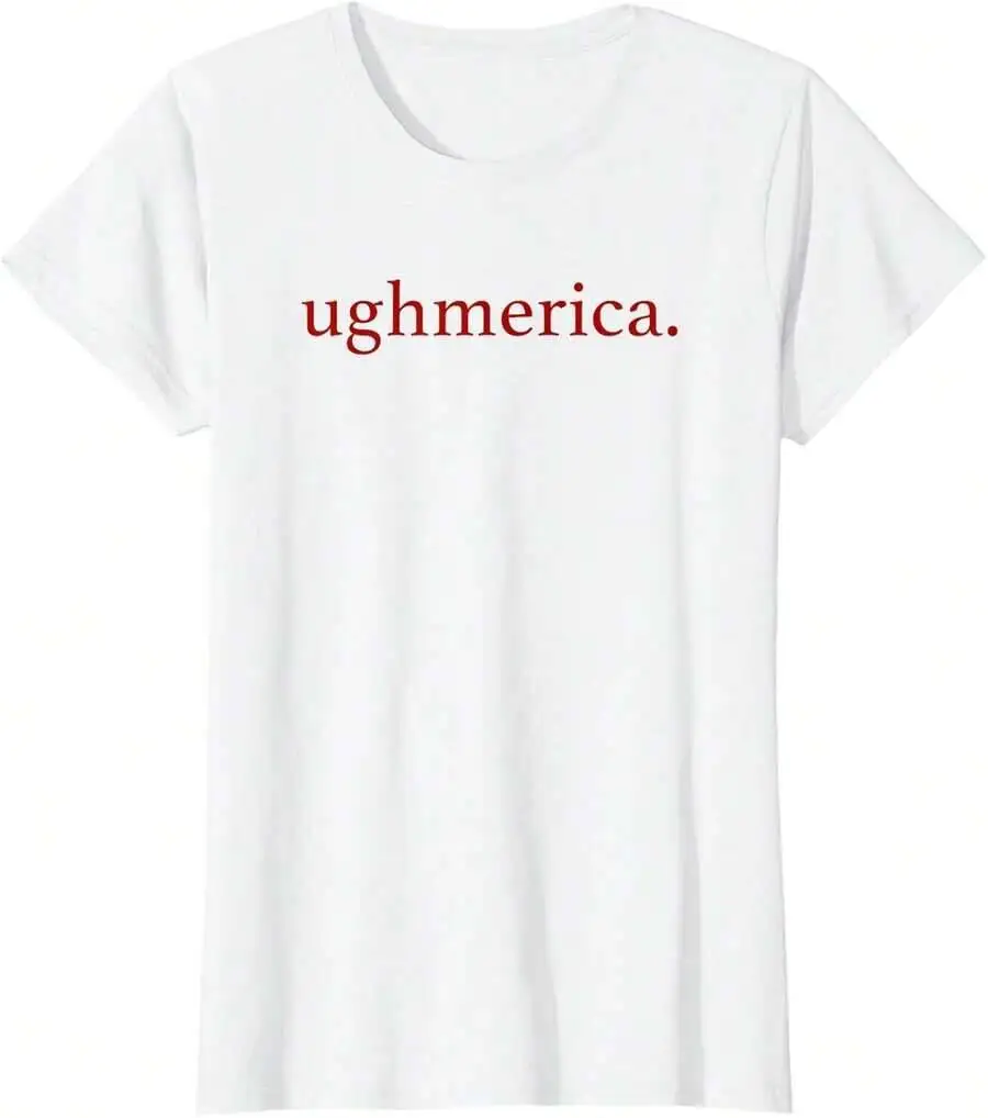 Ughmerica Liberal 4Th Of July Political Independence Day T-Shirt 100% Cotton Trendy Y2K Short-Sleeve Tee-Soft, Quick-Drying,