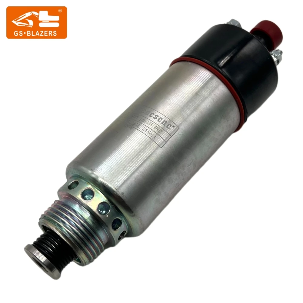 Excavator Fuel Stop Flameout Solenoid Valve 155-4652 for CAT E325C 24V Excavator Parts