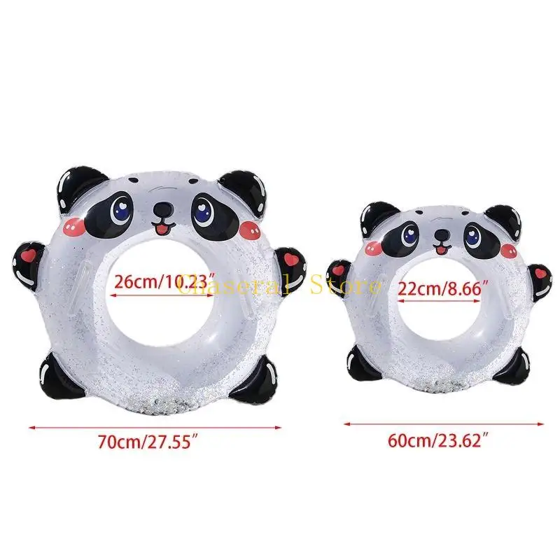 E7CE Lindo anillo natación inflable Non Backyard Panda Float Safety Pool Game Game Supply