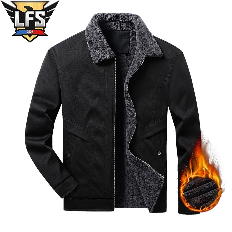 Casual Jacket for Men Cotton Lambfleece Double Coat High Quality Design Selling Streetwear Jacket for Men Varsity 2023 Outdoor