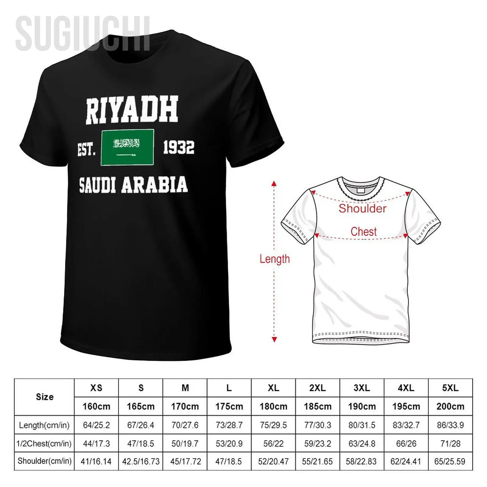 Patriotic Flag Saudi Arabia EST.1932 Riyadh Men Tshirt Tees T-Shirt O-neck T Shirts Women Boys Clothing 100% Cotton