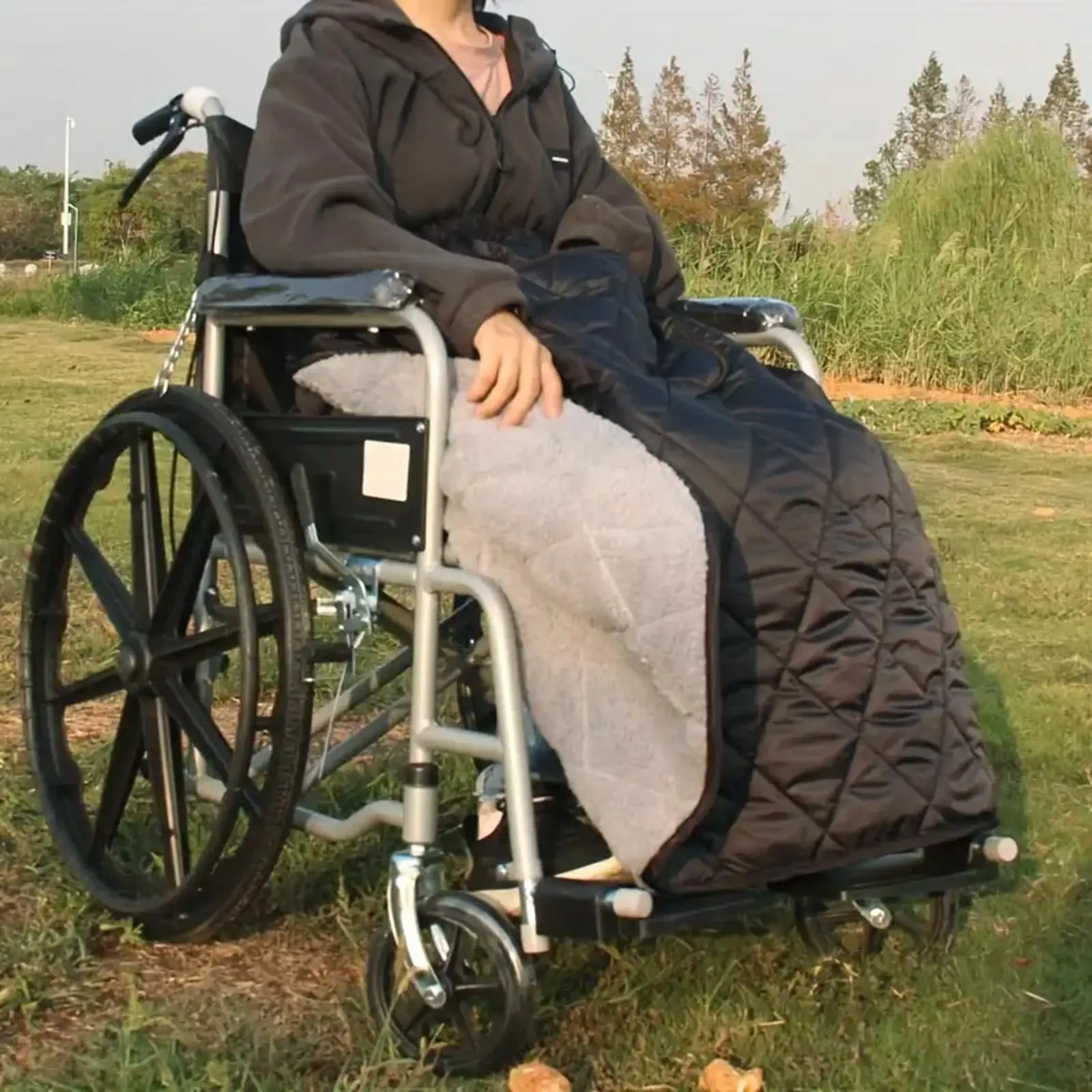 

Blanket Black Apron Skirt for Lower Body Protects Knee Elderly