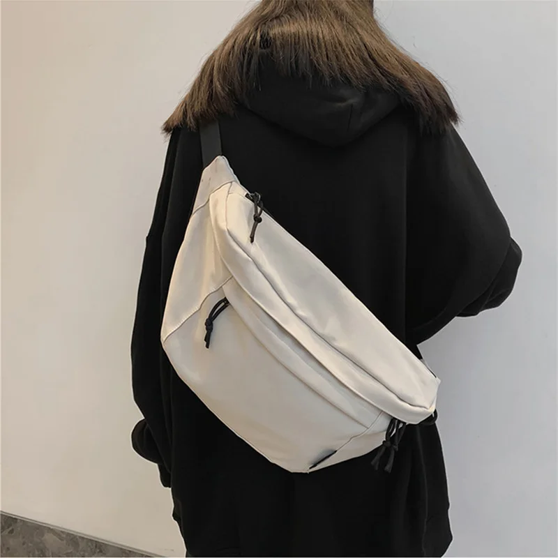 2024 Casual Sport Crossbody Chest Bag Trend marsupio Hip Pack Street Style donna borse da cintura capacità Nylon marsupi Unisex