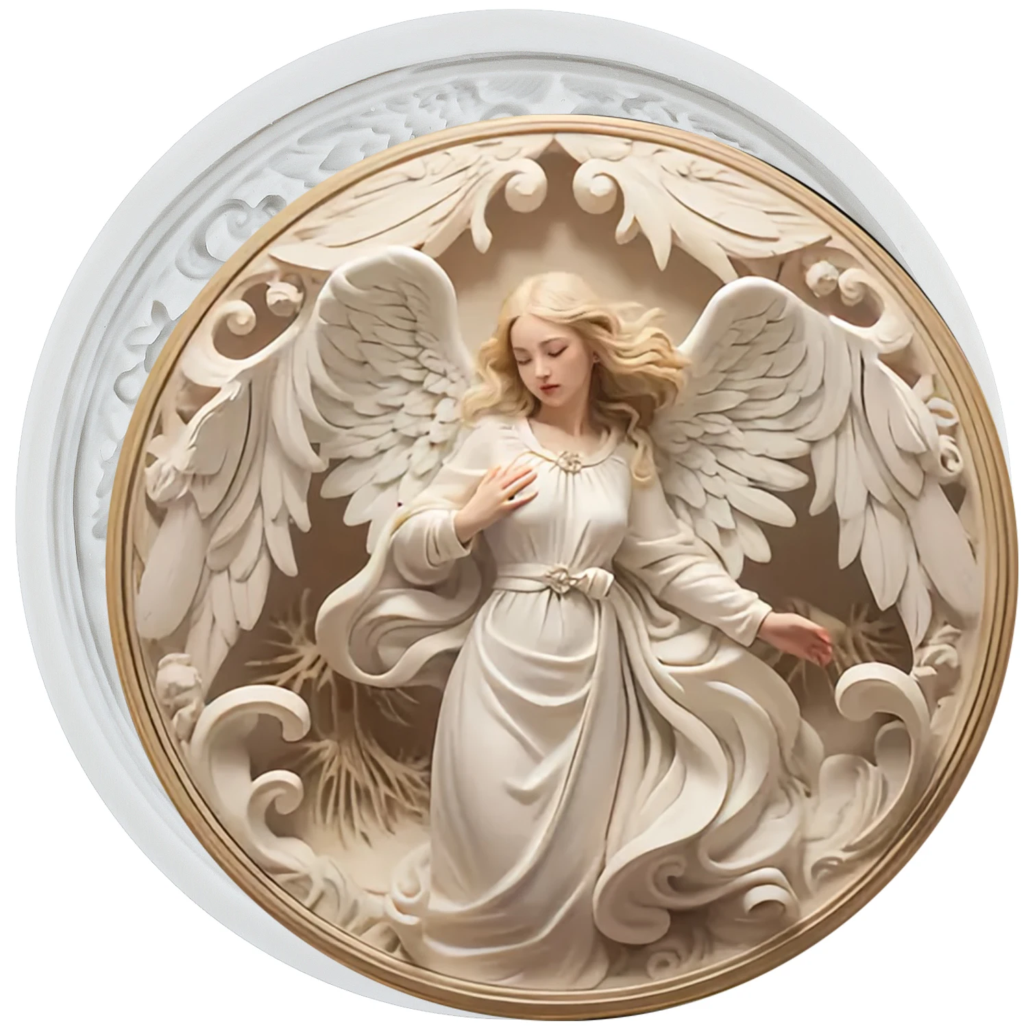 Angel Silicone Molds Photo Frame Fondant Cake Decorating Tools Cupcake Topper Chocolate Craft Gum Paste Polymer Clay