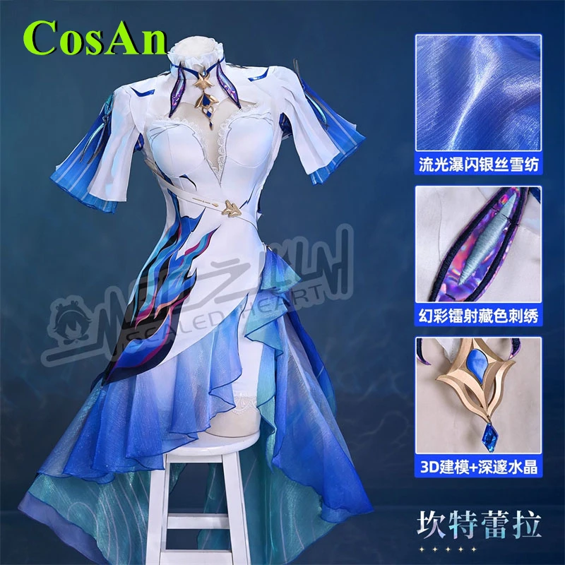 CosAn Game Wuthering Waves Cantarella Cosplay Costume New Roles Fashion Party Role Play Clothing Women's Dress
