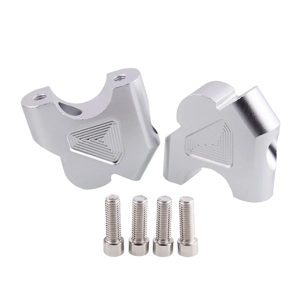 

Aluminum Alloy Pivoting Motorcycle Handlebar Riser 32mm Clamp Silver Durable Lightweight Easy Install Handlebar Riser