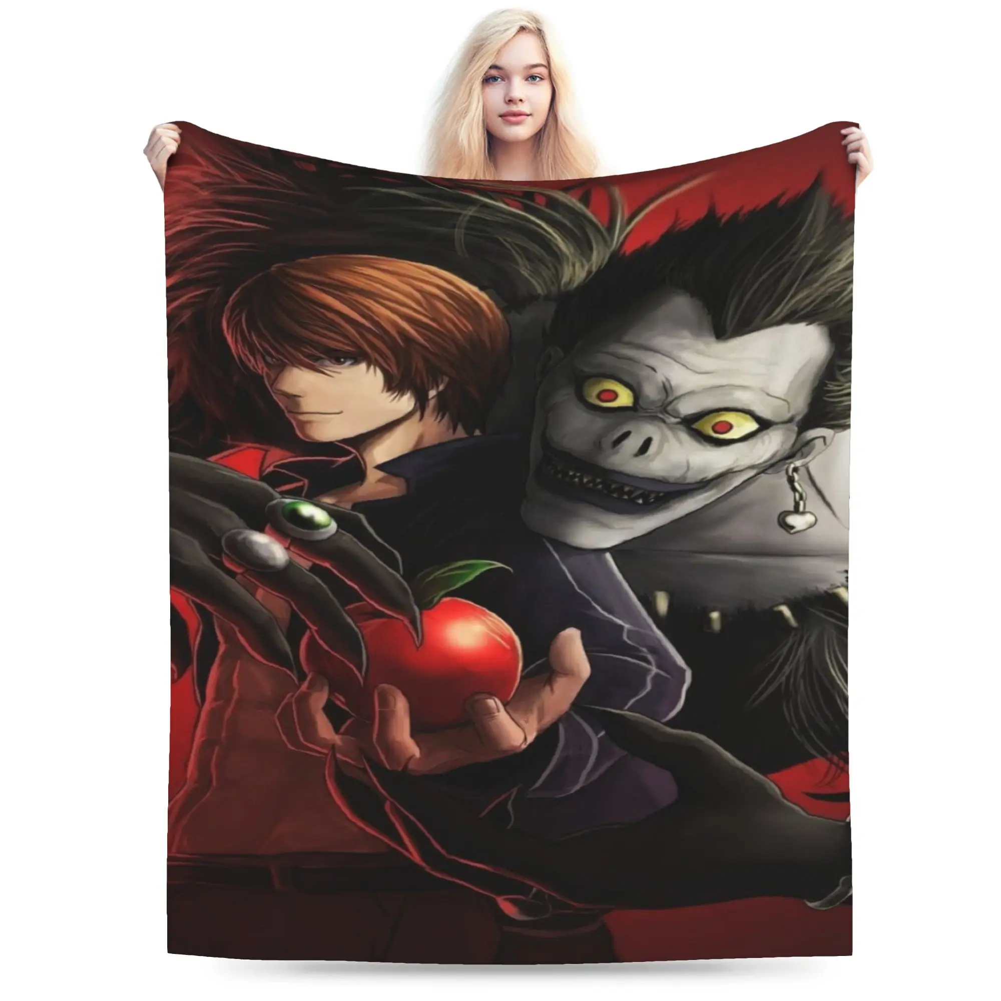 deaths notes anime catoon Merch Blanket Super Soft Flannel  Throw Blankets Comfortable Bedding Throws