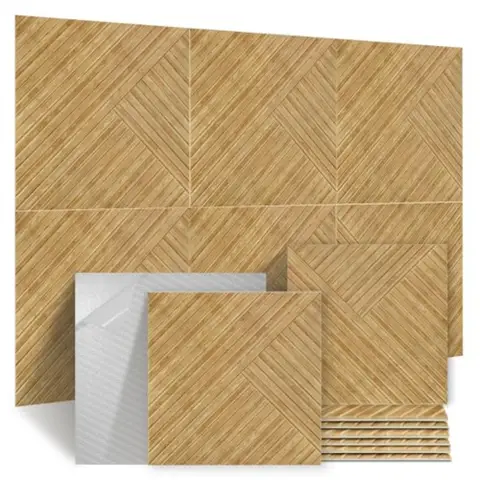 Acoustic Wall Panels, 6 Pack Total Size 70.8 x 47.2 Inch Soundproof Wall Panels, Decorative Acoustic Wall Panels, Self-Adhesive