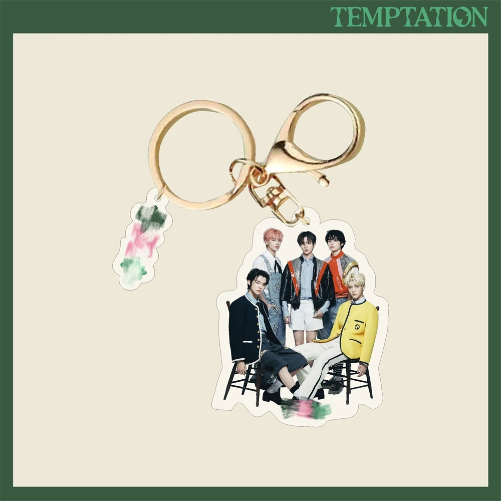 KPOP Keychain SOOBIN YEONJUN Album TEMPTATION Acrylic Keychain Keyring Pendant Bag Accessories BEOMGYU TAEHYUN MOA Fans Gift H85