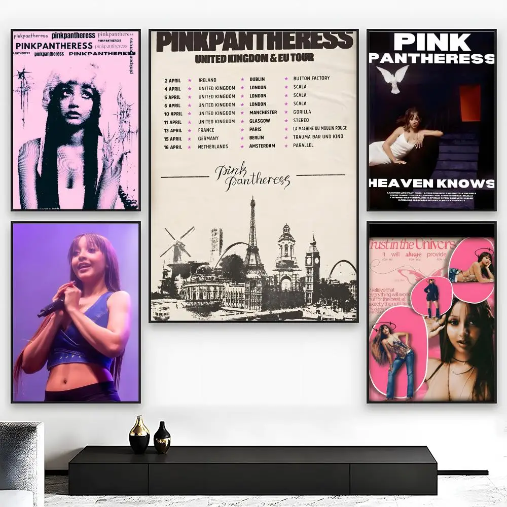 hot Pink P-Pantheress Poster High-Grade For Home Room Bar Cafe Decoration Art & Present