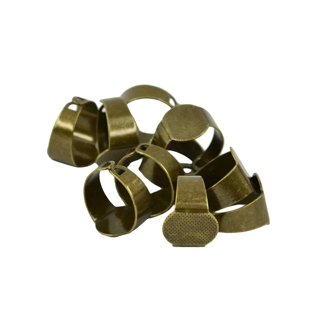 Wholesale Green Copper Adjustable Ring Oval Cabochon Setting for Home Jewelry DIY Projects