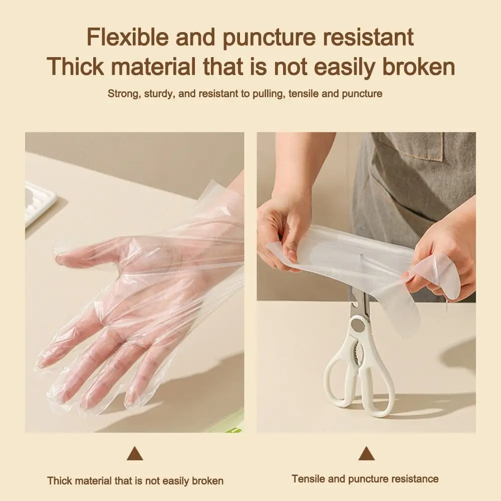 Household Acid Work Safety Disposable Gloves Food Grade Transparent Latex Free Gloves TPE Non-Slip Cleaning Gloves