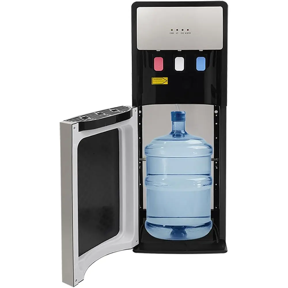 

Диспенсер для воды с нижней загрузкой на 5 галлонов, с 3 температурными режимами, для дома и офиса (серебристо-серый)