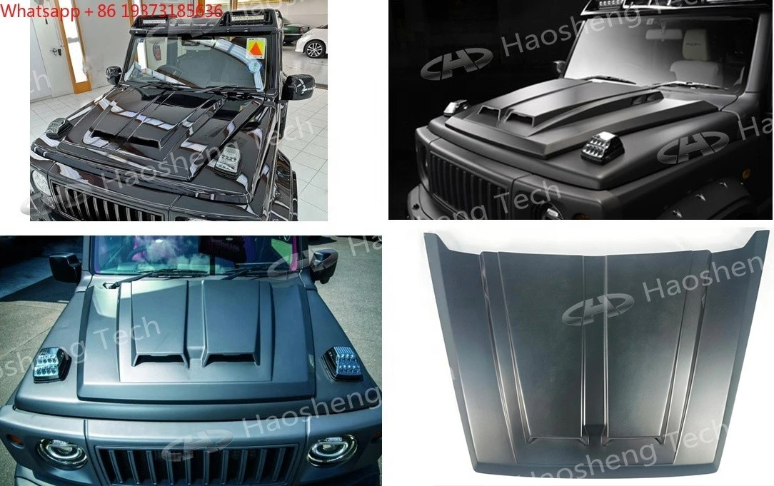 Car Engine Hood Cover W Style Offroad Exterior Parts Body Kits for Japan Suzuki Jimny Car Sierra JB74/64 2018-2023 Accessories
