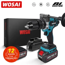 WOSAI-Chave de fenda elétrica sem escova série MT, furadeira sem fio, furadeira de impacto, bateria de íons de lítio 20V, acessórios, 115NM, 28 peças