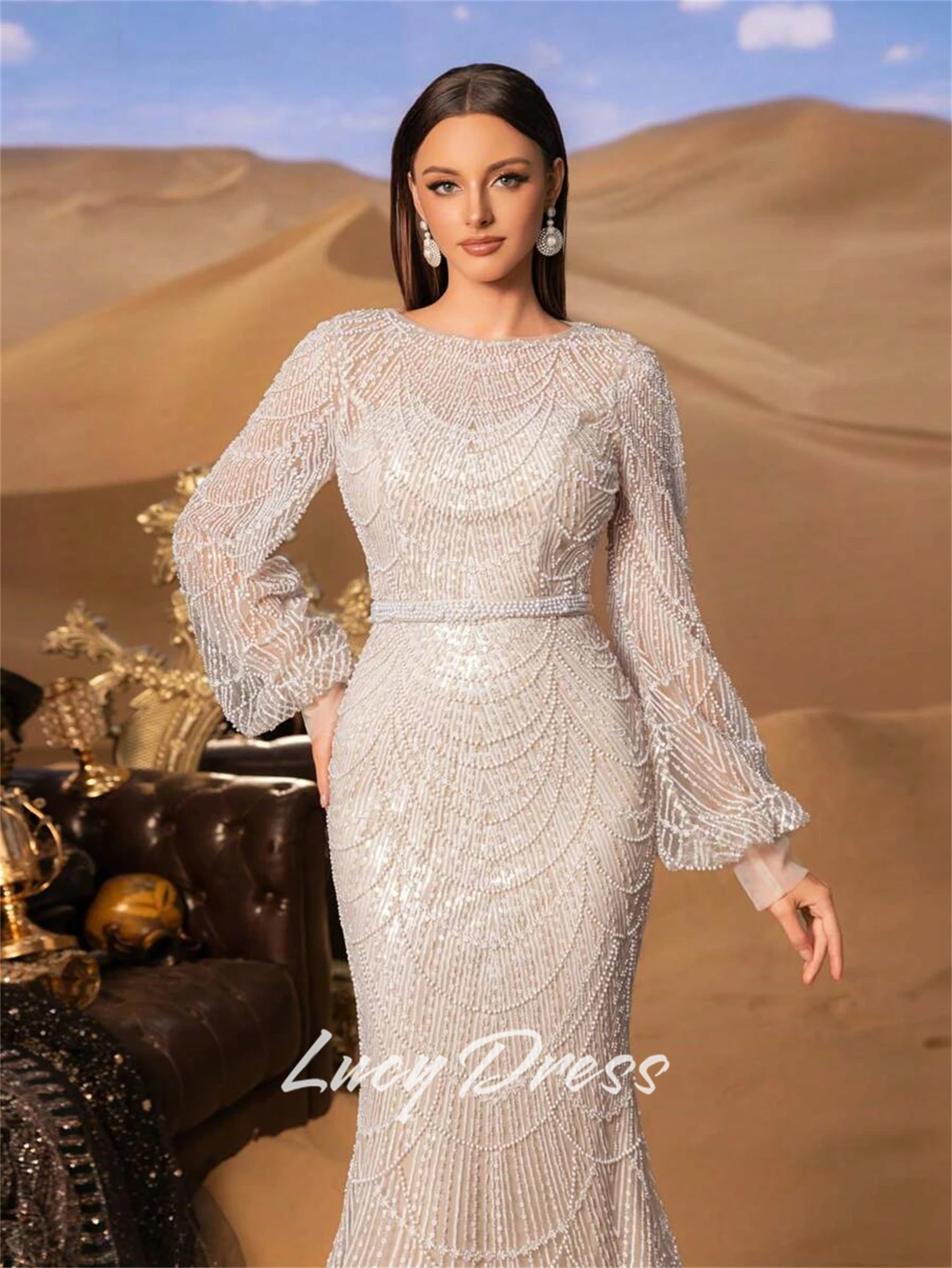 Lucy Abito da ballo personalizzato Abiti da sera da donna per occasioni speciali Abito da festa di lusso 2025 Abito da donna sirena felice Sharon