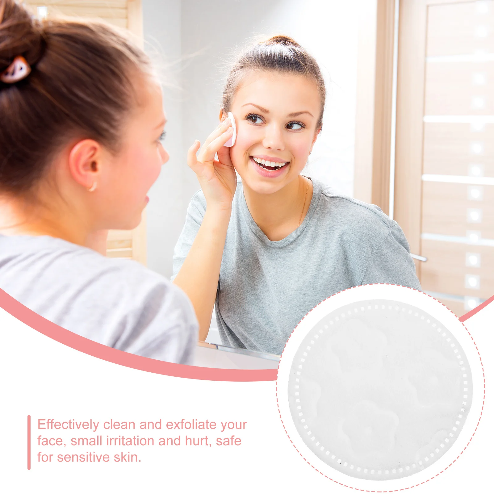 Multi-Use Cotton Makeup Remover Pads Adequate Face Cleansing Soft Exfoliating Cotton Rounds for Makeup Removal and Facial Skin
