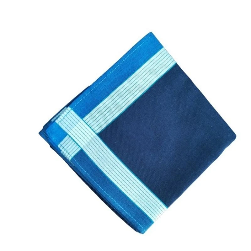 محمولة هانكي ذكور منديل مخطط نمط مربع جيب قابلة للغسل ناعم