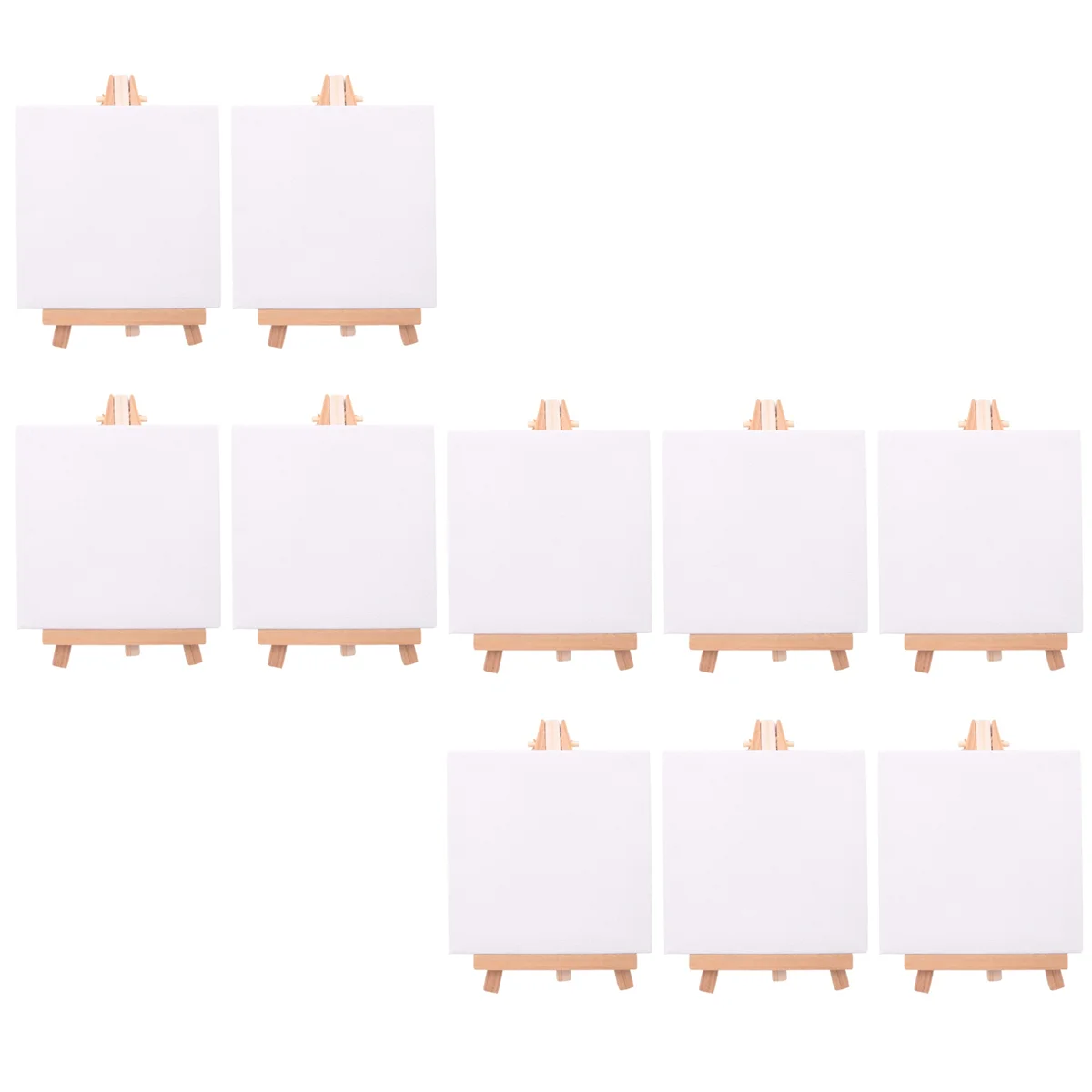 아티스트 미니 캔버스 세트, 그림 공예, DIY 드로잉, 작은 테이블 이젤 선물, 10 세트