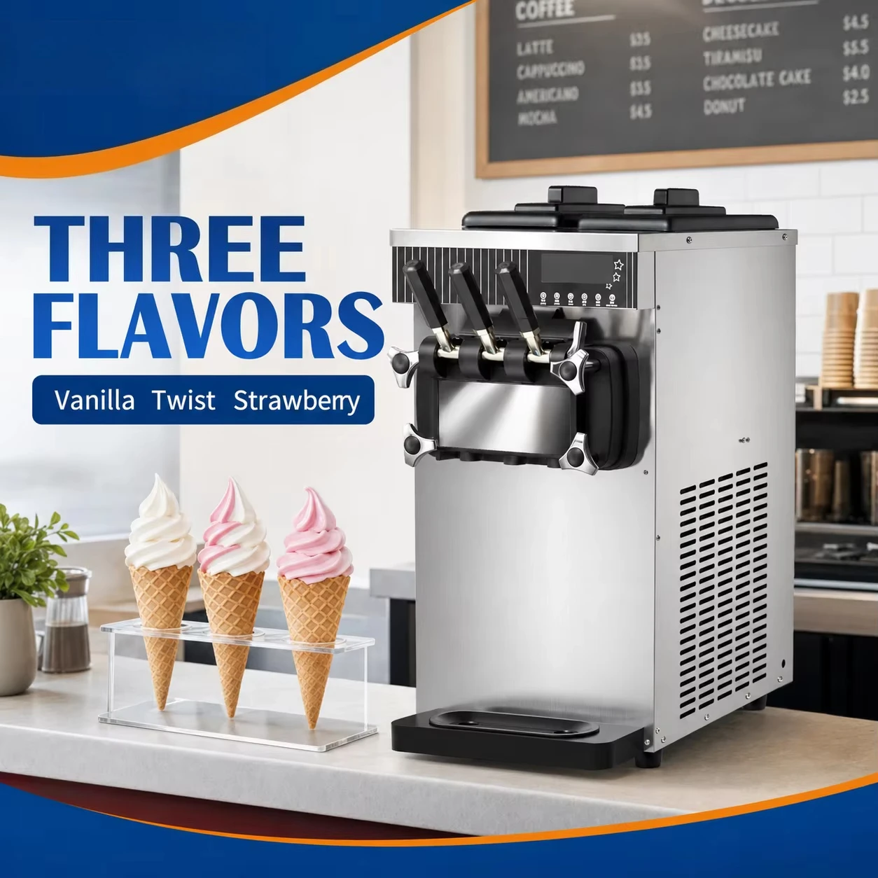 Ticari Tip, Otomatik, Masa Üze - Soft Ice Cream Maker Machine Commercial incelemesi ve fiyatı