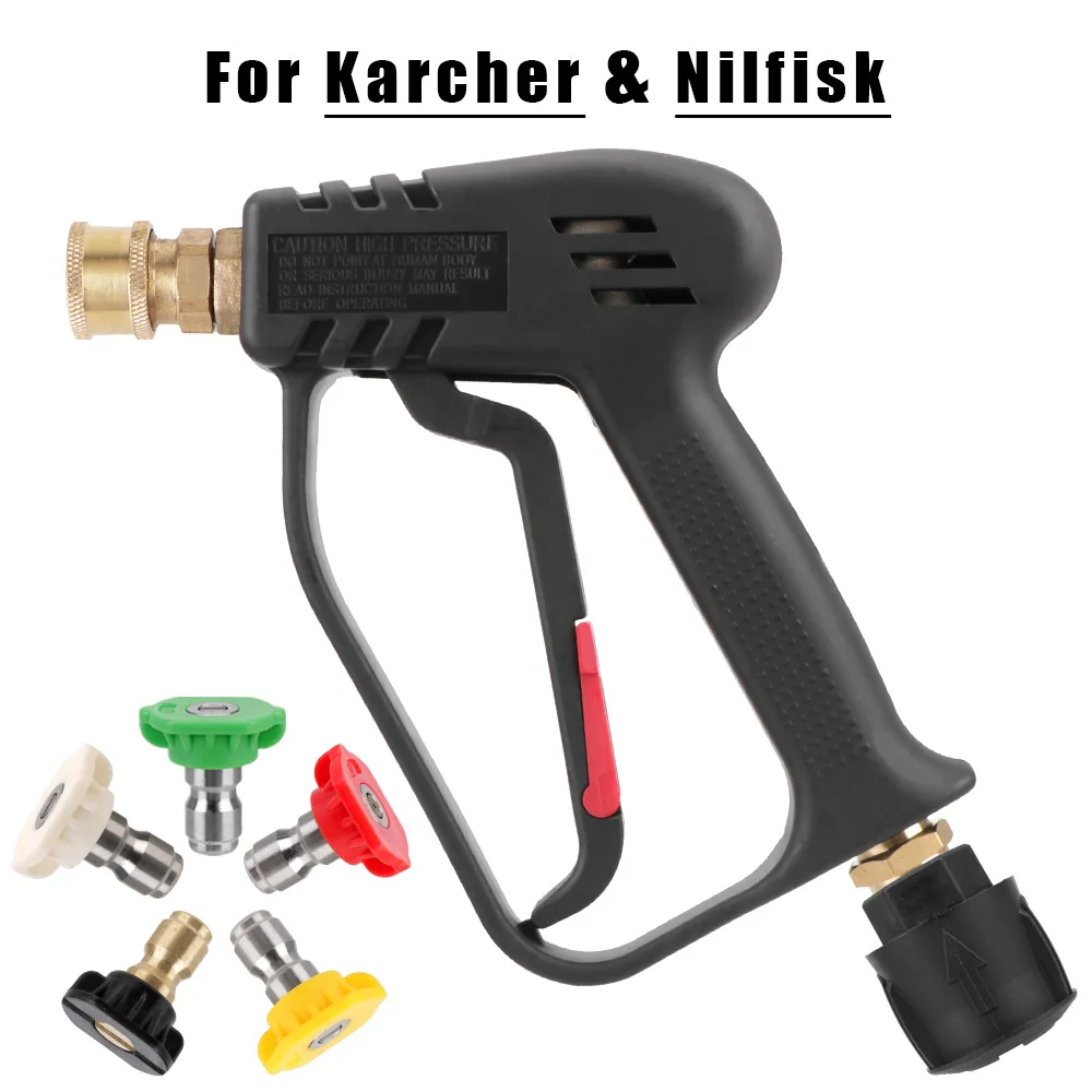 

For Karcher/Nilfisk Color Nozzle Kit with 5 Quick Connect High Pressure M22 14MM Cleaning Water Gun for Car Cleaning 4000PSI