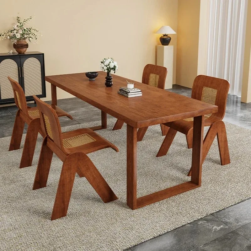 حامل طاولة خشبي فريد من نوعه منظم الحفلات لغرفة المعيشة طاولة طعام القهوة مستطيلة أثاث على الطراز الصيني Mesas De Comedor #1