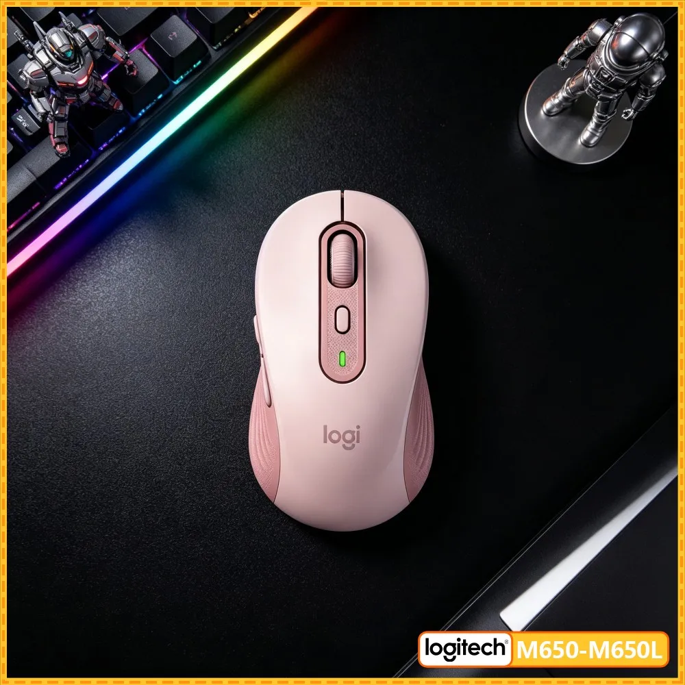 Logitech M650/M650L Signature Wireless Mouse - Silent Clicks, Dual Connectivity, 10M Range, Multi-Platform Compatibility