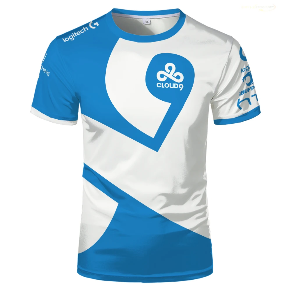 2024 Nuovo ESports C9 Uniforme della Squadra T-Shirt Giochi Concorso Maglia Sportiva Da Uomo Maglietta Estate Originale Adolescenti Ragazzi Gioco di Formazione Ventole Tee