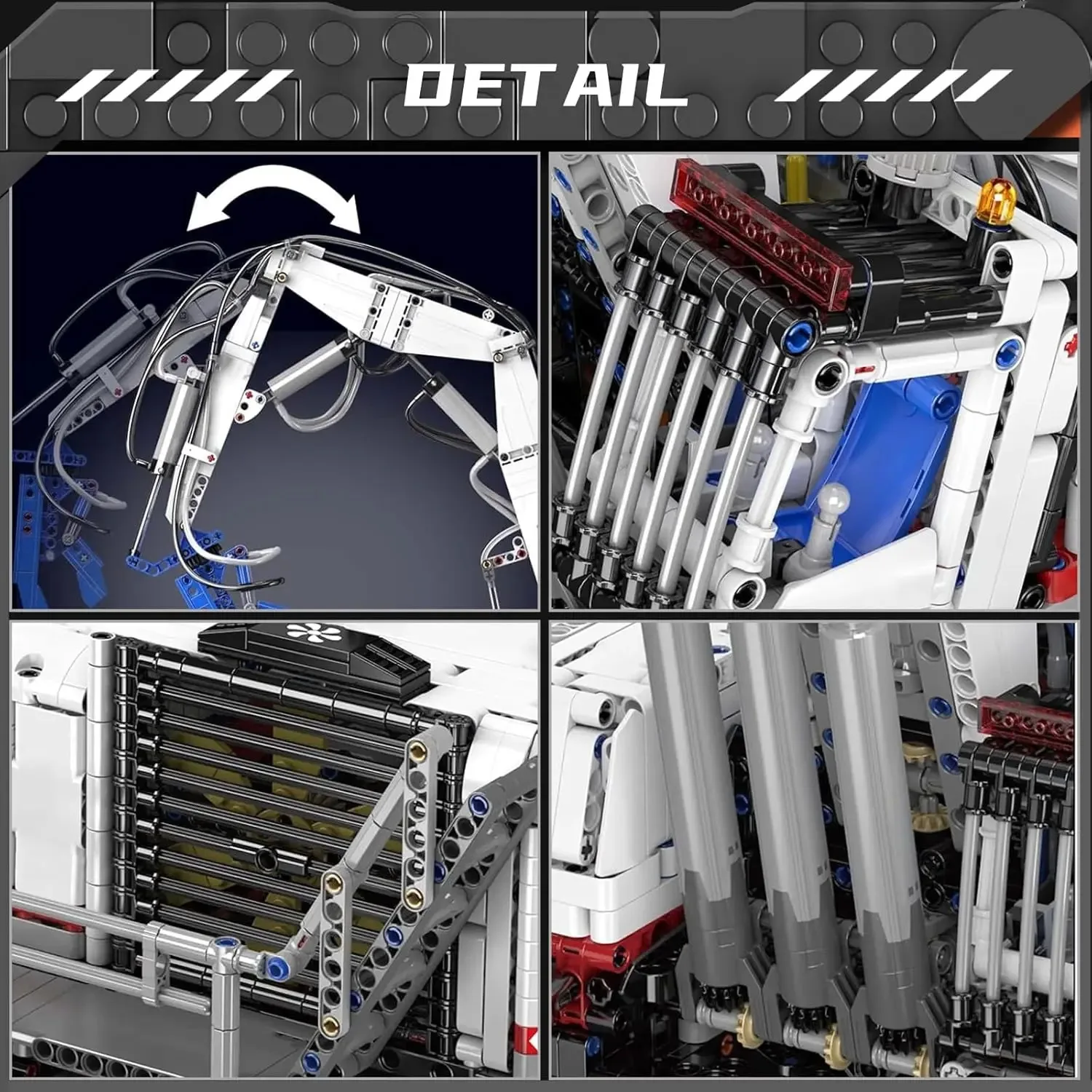 Kit de modelo de máquina de demolição de construção, blocos de construção de caminhão técnico, montagem de quebra-cabeça, brinquedos de carro para meninos e adultos, presente de natal