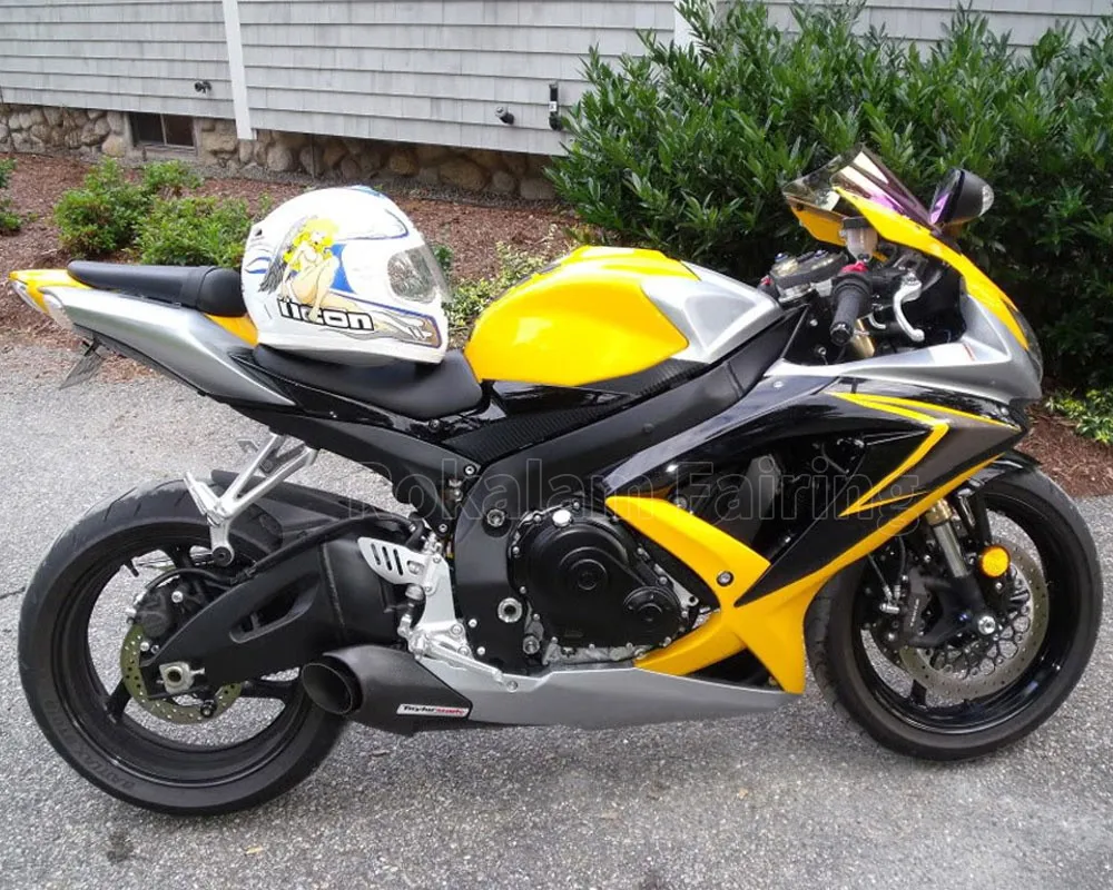 Yellow For Suzuki GSXR600 R750 08 09 10 GSXR 600 GSXR750 2008 2009 2010 K8 Fairing Motorcycle Part (Injection Molding)