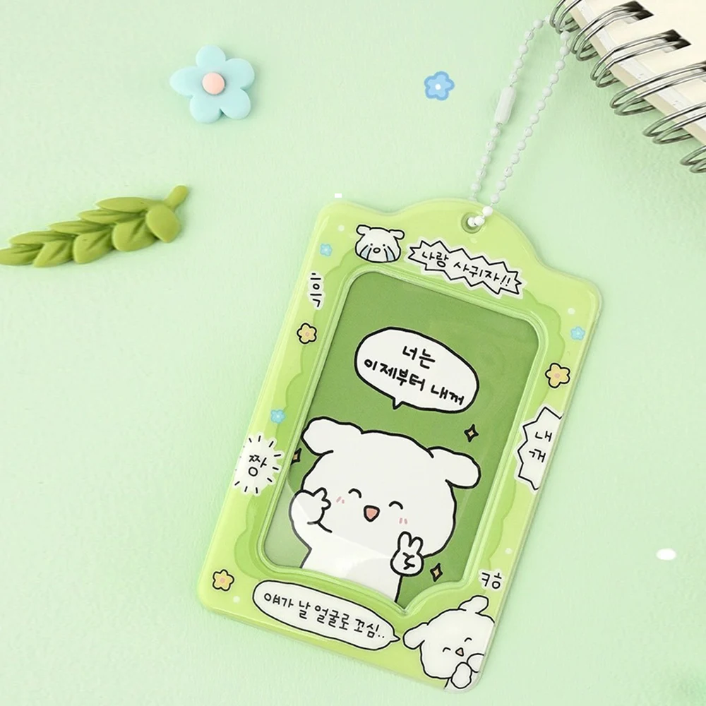 Fashion Korea 3 Inch Photocard Holder Idol Card Keychain Pendant Idol Card Holder Bus  Bank ID Card Cover Student Supplies