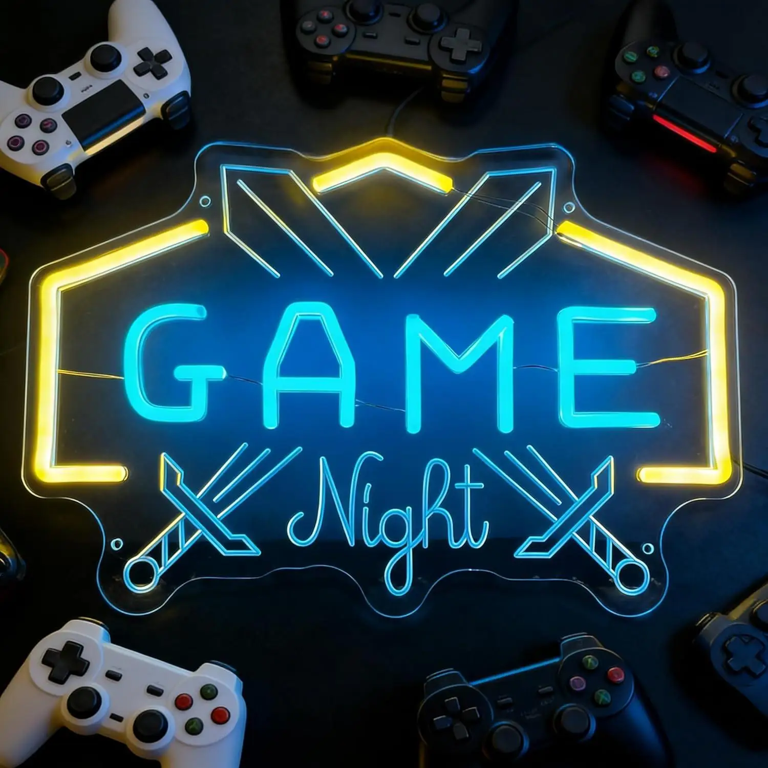 

Game Neon Sign USB Dimmable LED Neon Lights for Game Room Bedroom Playroom Man Cave Party Wall Decor Gifts for Boys Night Light