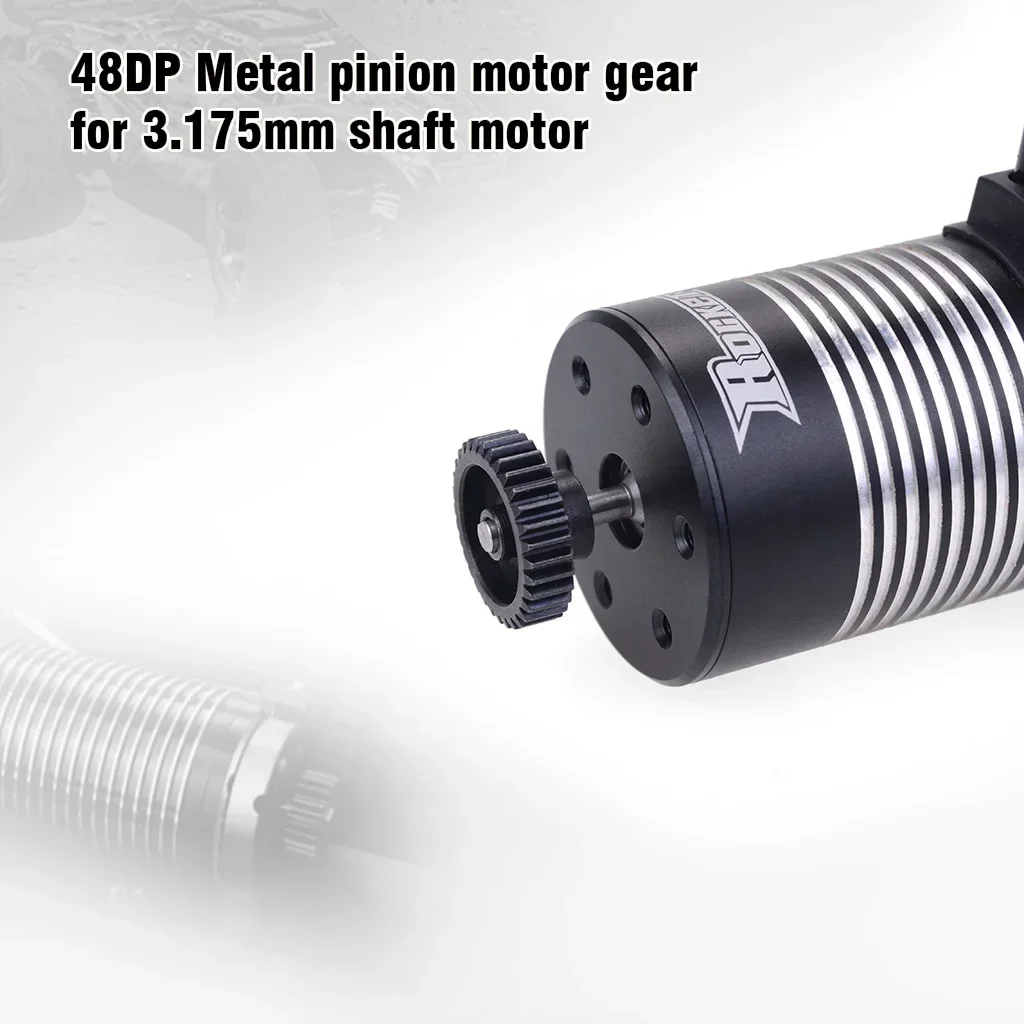 SURPASS HOBBY 48DP 3.175mm Metal Motor Gear 13T-41T Steel Pinion for 1/10 RC Drift Crawler Car trucks Model ESC Toy Accessories