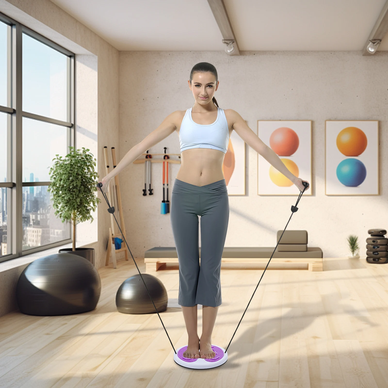 

Waist Twisting Board for Exercise Abdominal Workout Equipment Disc Massage Sole Points Balance