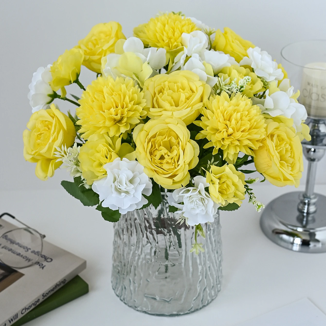 Künstliche Blumen Pionien Hochzeits-Brautsträuße Festliche Raumdekoration Vase Outdoor Garten Bonsai DIY Geschenkbox Kranz – Detail 6
