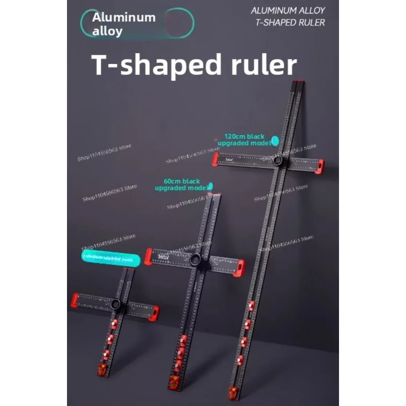 

Многофункциональная телескопическая Т-образная линейка 2-в-1, позиционер для штамповки по дереву, высокоточная линейка для маркировки под прямым углом