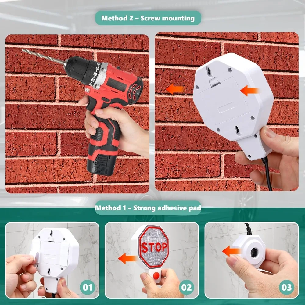 Ultrasonic Technology Ultrasonic Parking Assistant Prompt Sound Alert Flashing LED Indicators Parking Aid System