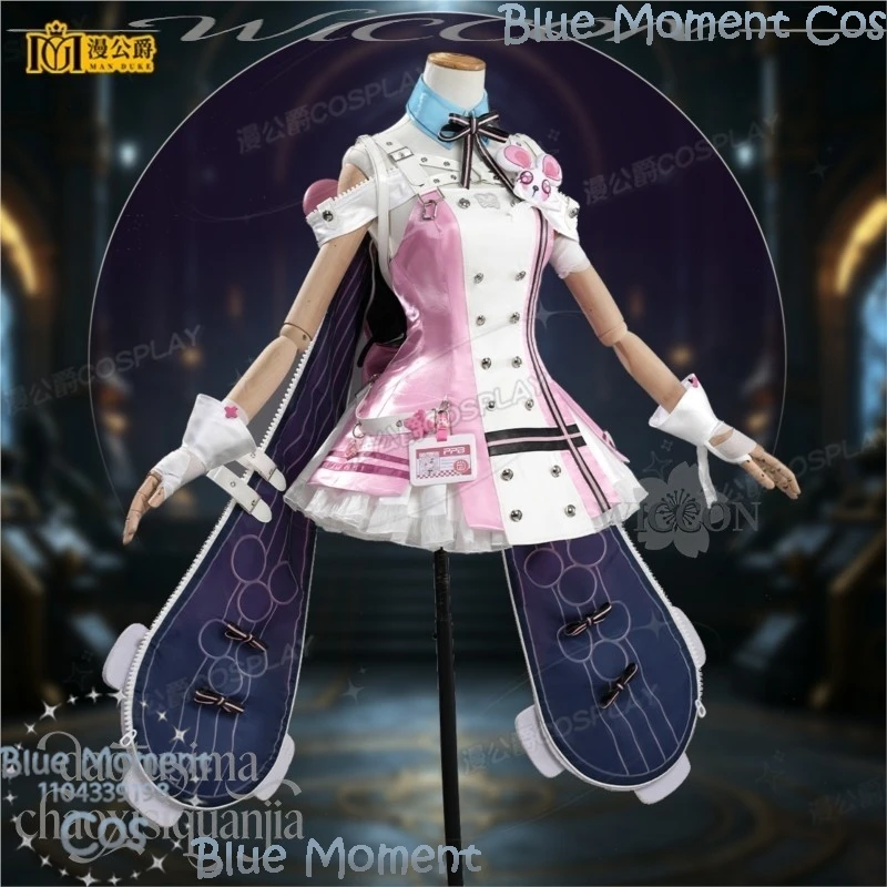 Anime Game Neverness To Everness Cosplay Chiz Kawaii Pink Dress Rabbit Ear Shoes Wig Sweet Lolita Halloween Comic Con Festival - view 4