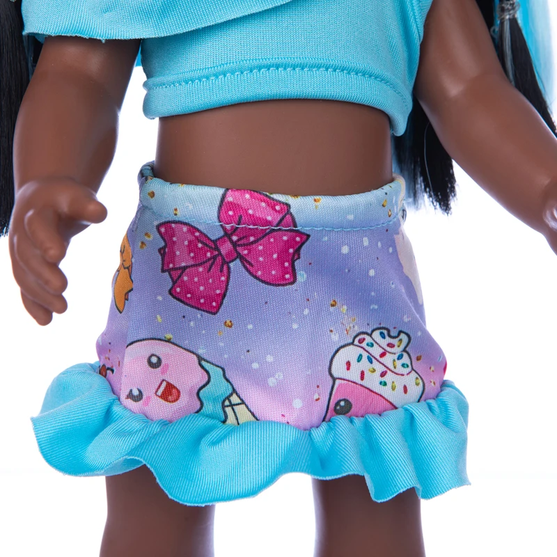 Nouveau 14 pouces Reborn bébé poupée silicone bleu tresse marée bébé 35 Cm cheveux raides peau noire fille américaine habiller poupée jouet