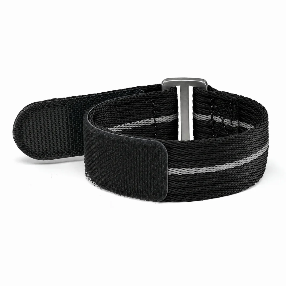 20mm 22mm Universal Nylon Watch Strap Quick Slip Through Hook Loop Fastener Hook Loop Watch Band Waterproof Adjustable